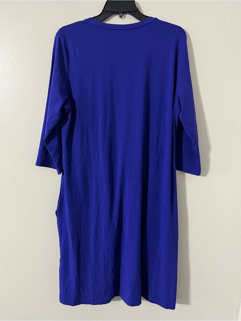 Eileen Fisher 2 Pocket Blue Dress Sz M - Picture 3 of 5
